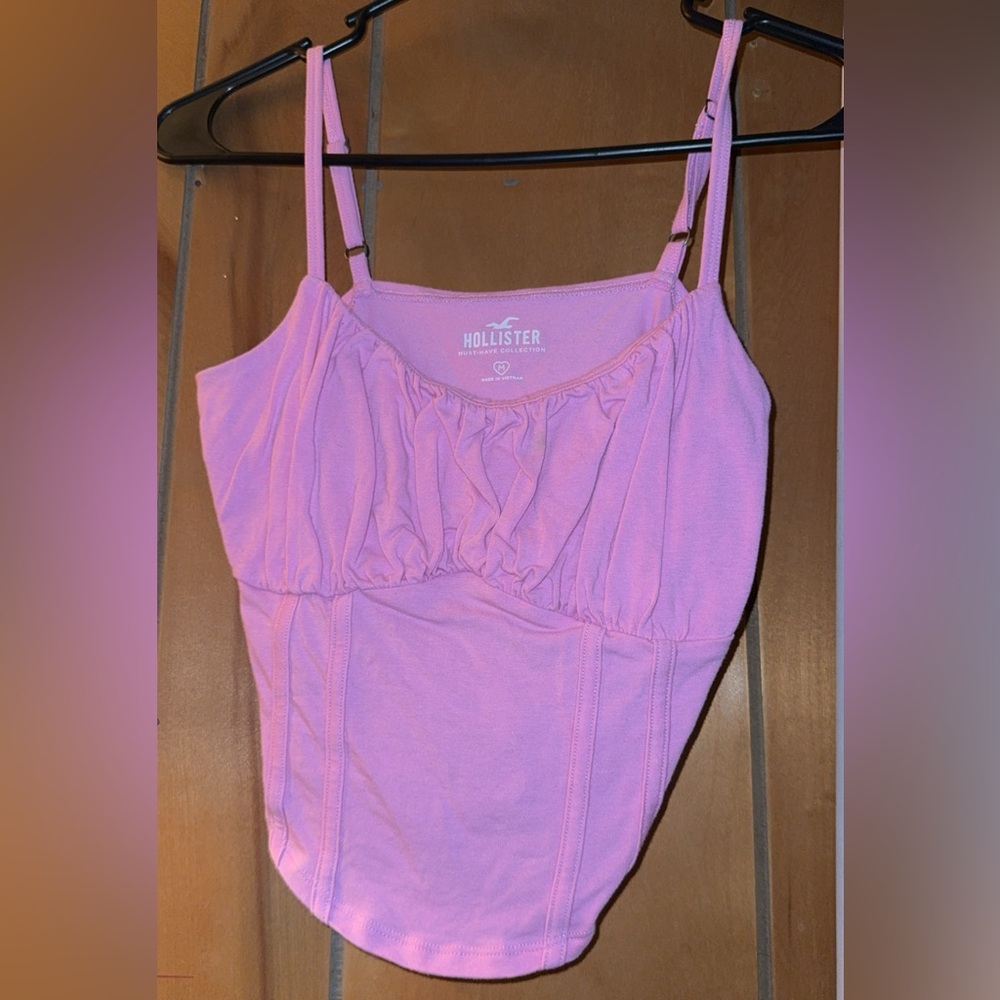 Hollister, baby pink tank top